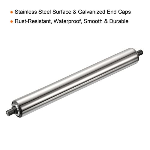 Gravity Conveyor Roller 1.5" Diameter 16" inch Long Stainless Steel - VXB Ball Bearings