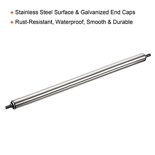 Gravity Conveyor Roller 1" Diameter 24" inch Long Stainless Steel - VXB Ball Bearings
