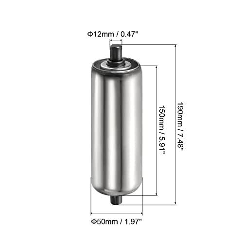 Gravity Conveyor Roller 2" Diameter 6" inch Long Stainless Steel - VXB Ball Bearings