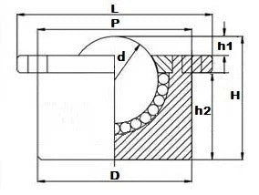33 lbs Load Capacity Flange Ball Transfer Bearing Unit - VXB Ball Bearings