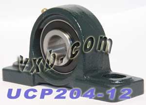 3/4"inch Bore Mounted Bearing UCP-204-12 + Pillow Block Cast Housing - VXB Ball Bearings
