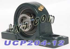 3/4"inch Bore Mounted Bearing UCP-204-12 + Pillow Block Cast Housing - VXB Ball Bearings