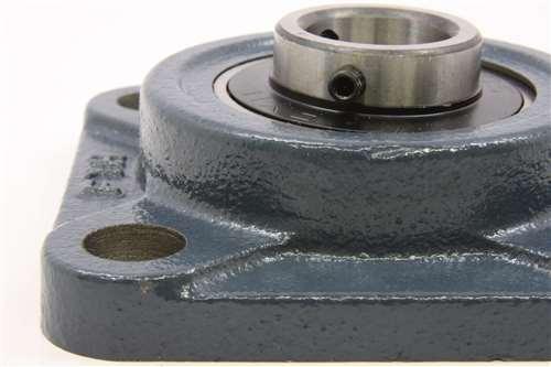 35mm Bearing UCF-207 + Square Flanged Cast Housing Mounted Bearings - VXB Ball Bearings