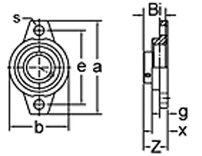35mm Flange Bearing KFL007 Pillow Block Mounted Bearing - VXB Ball Bearings