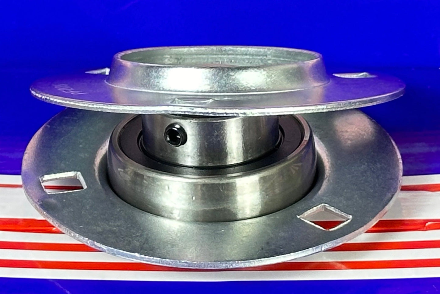 1"inch Bore Mounted Bearing SBPF205-16 + Pressed Steel 3-Bolt Flanged Housing