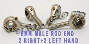 4 Male 8mm Rod Ends POS8 2 Right and 2 Left Hand Bearing - VXB Ball Bearings