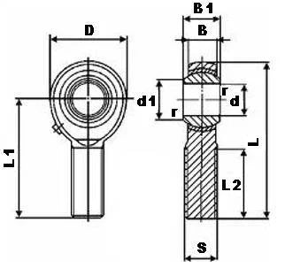 4 Male Rod End 12mm POS12 2 Right and 2 Left Hand Bearing - VXB Ball Bearings