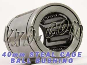 40mm Ball Bushing SDM40GA Steel Retainer Linear Motion Bearings - VXB Ball Bearings