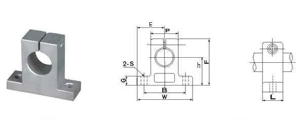 40mm Shaft Support Pillow Block Supporter - VXB Ball Bearings