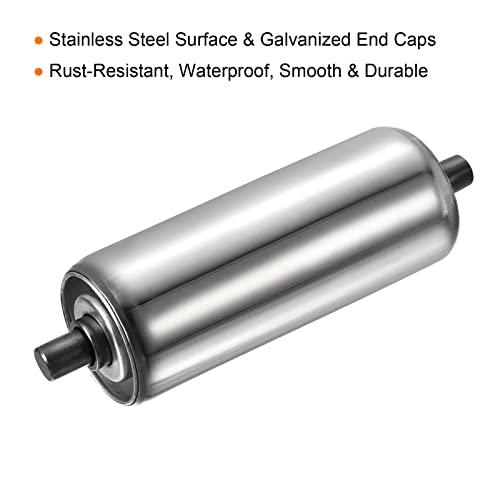 Gravity Conveyor Roller 2" Diameter 6" inch Long Stainless Steel - VXB Ball Bearings