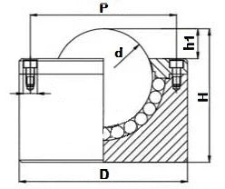 4409 lbs Heavy Duty Machined Steel Ball Transfer Unit - VXB Ball Bearings