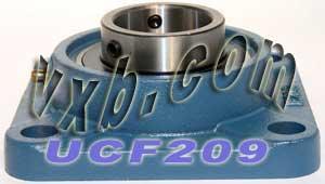 45mm Bearing UCF-209 + Square Flanged Cast Housing Mounted Bearings - VXB Ball Bearings