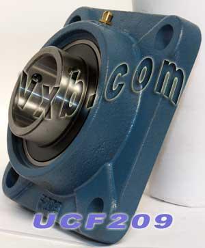 45mm Bearing UCF209 + Square Flanged Cast Housing Mounted Bearings - VXB Ball Bearings