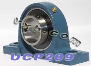 45mm Bearing UCP209 + Pillow Block Cast Housing Mounted Bearings - VXB Ball Bearings