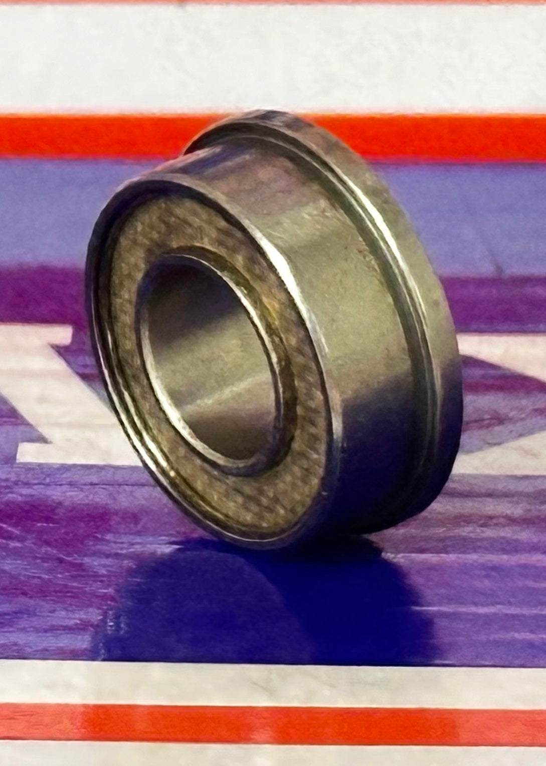 SFR188ZT EZO made in Japan Flanged Stainless Steel 1/4"x1/2"x3/16" Inch Bearing