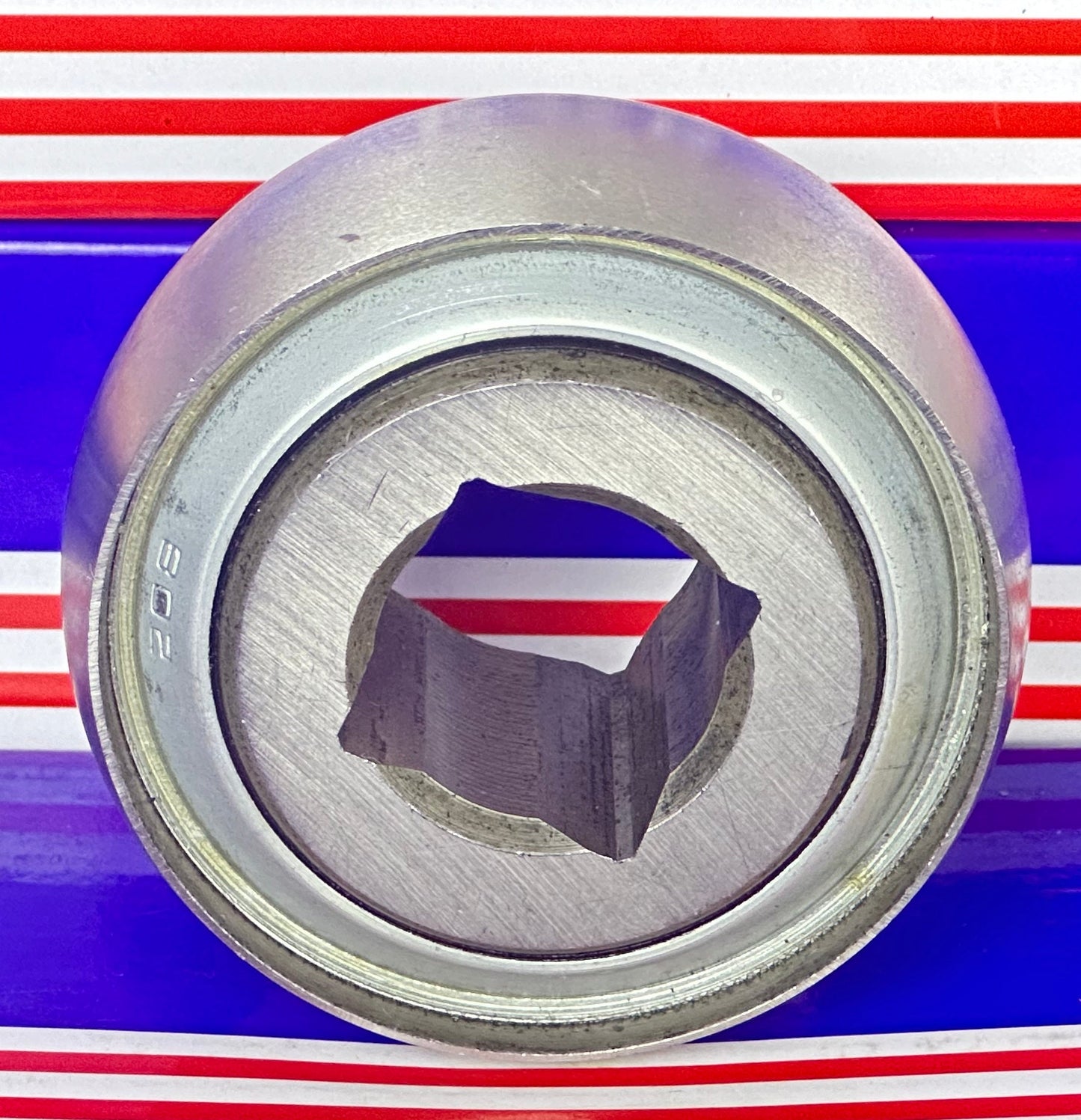 W208PPB9 Agriculture Heavy Duty Disc Harrow Bearing, Square Bore, Non-Relubricable, Two Triple Lip Seals, 1" Bore Bearing