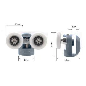 4mm to 6mm Shower Sliding Glass Door Hardware Rollers Kit - VXB Ball Bearings