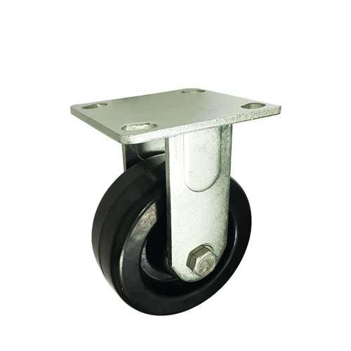 5" Inch Caster Wheel 661 pounds Fixed Phenolic and 0-180ºC Top Plate - VXB Ball Bearings