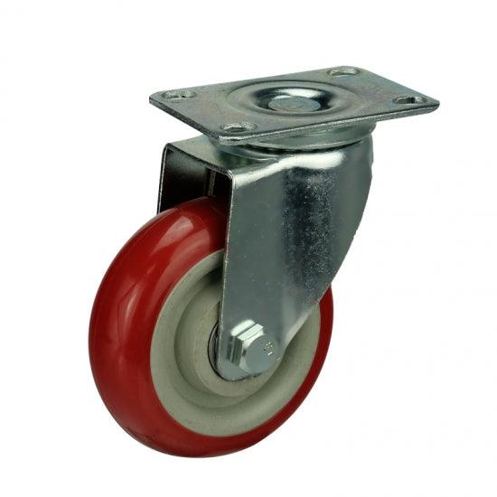 5" Inch Medium Duty Caster Wheel 220 pounds Swivel Polyvinyl Chloride Top Plate - VXB Ball Bearings