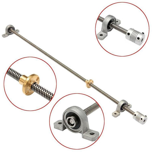 500mm T8 Lead Screw 8mm Linear Motion Kit - VXB Ball Bearings