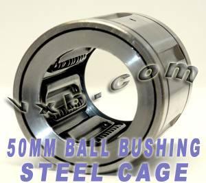50mm Ball Bushing SDM50GA Steel Retainer Linear Motion Bearings - VXB Ball Bearings