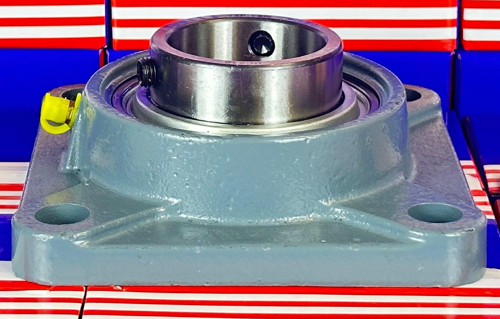50mm Bearing UCF210 + Square Flanged Cast Housing Mounted Bearings - VXB Ball Bearings