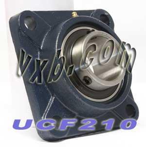 50mm Bearing UCF210 + Square Flanged Cast Housing Mounted Bearings - VXB Ball Bearings