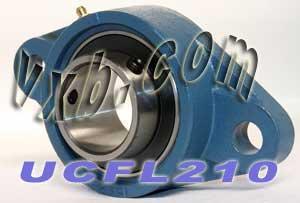 50mm Bearing UCFL210 + 2 Bolts Flanged Cast Housing Mounted Bearings - VXB Ball Bearings