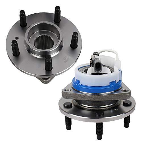 513121 Pair Front Wheel Hub and Bearing Assembly for Impala, Regal, DeVille, Grand Prix, Lacrosse, Lesabre, Century, Rendezvous, DTS, Intrigue 5 Lug w/ABS, Set of 2 - VXB Ball Bearings