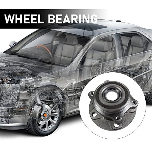 513253 Front Wheel Bearing and Hub Assembly Compatible with Audi A3 Q3 TT Quattro, VW Beetle CC Golf Jetta Passat - VXB Ball Bearings
