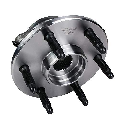 515036 Front Wheel Hub and Bearing Assembly for 4x4 4WD Chevy Silverado, Tahoe, Avalanche, Suburban, Express 1500, GMC Sierra, Yukon, Savana, Cadillac Escalade ESV EXT 6 Lug w/ABS - VXB Ball Bearings