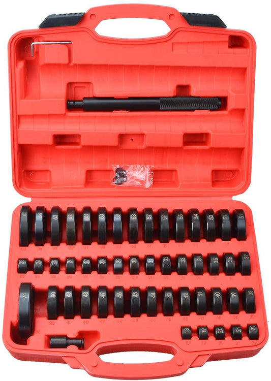 52pcs Bush Bushing Bearing Seal Driver Disc Tool Set 3/4" up to 2-15/16" inch - VXB Ball Bearings