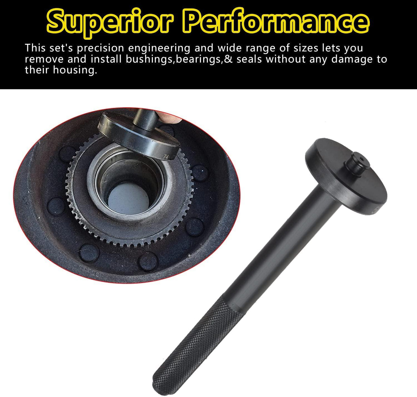 52pcs Bush Bushing Bearing Seal Driver Disc Tool Set 3/4" up to 2-15/16" inch - VXB Ball Bearings
