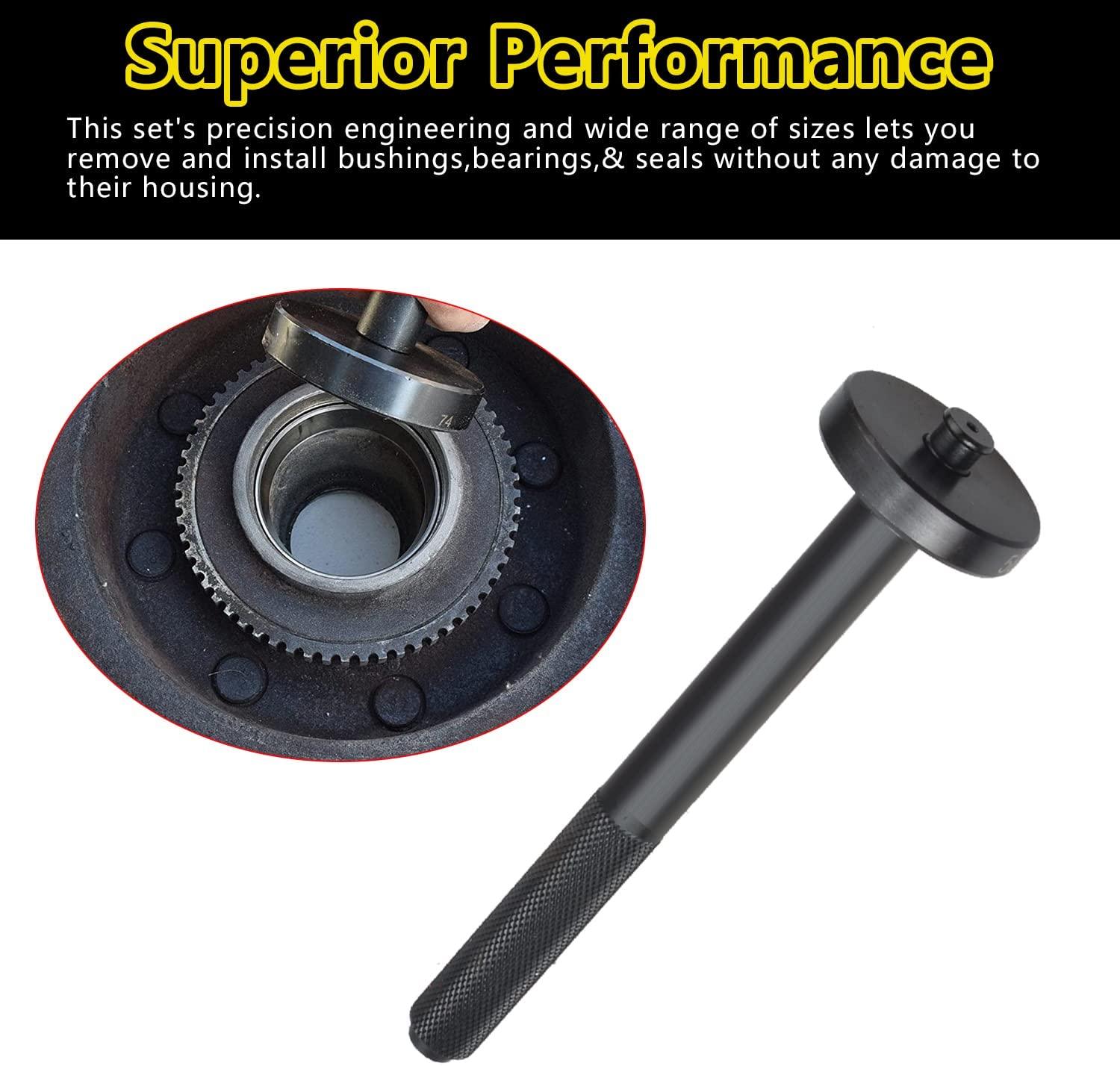 52pcs Bush Bushing Bearing Seal Driver Disc Tool Set 3/4" up to 2-15/16" inch - VXB Ball Bearings