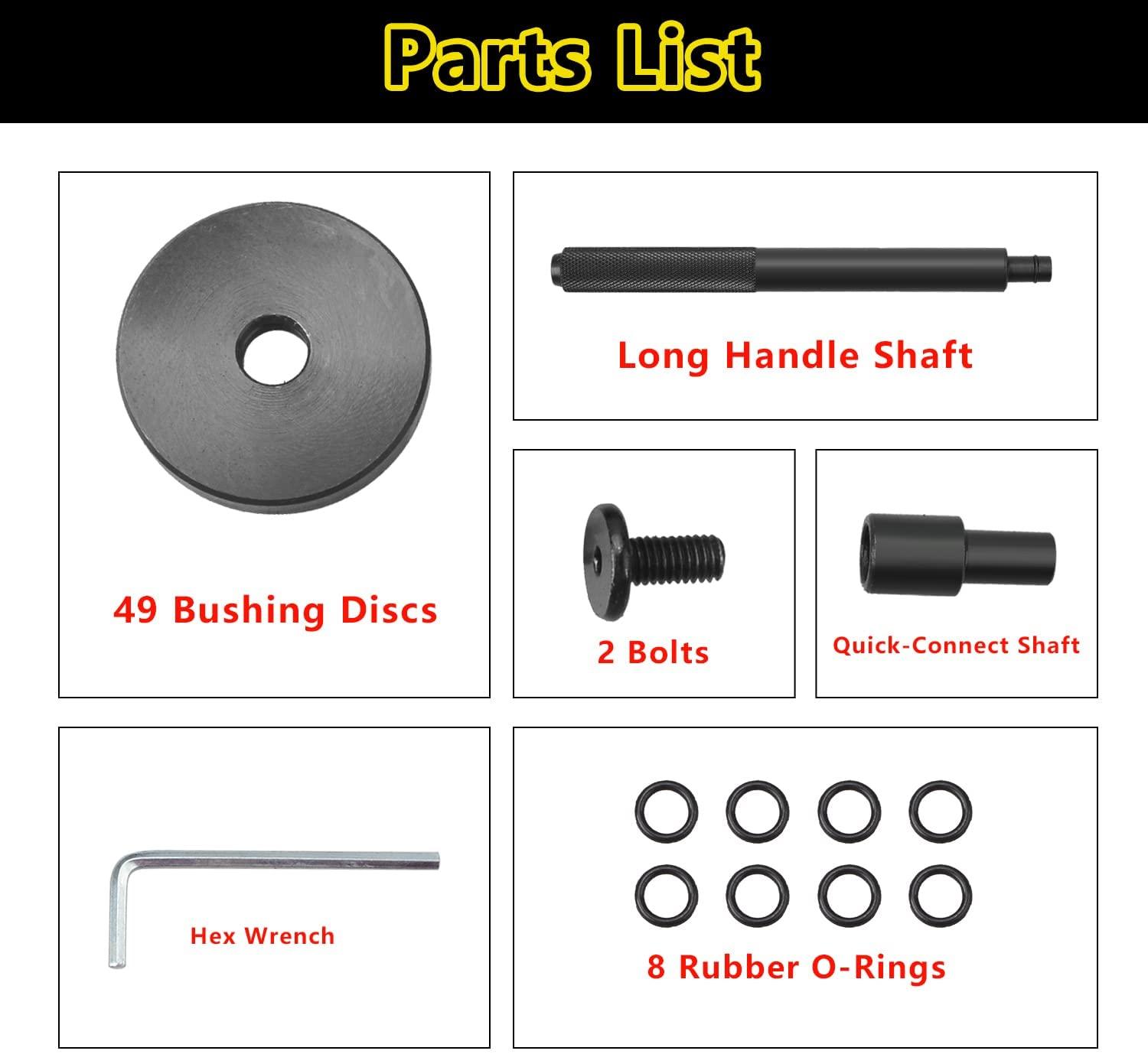 52pcs Bush Bushing Bearing Seal Driver Disc Tool Set 3/4" up to 2-15/16" inch - VXB Ball Bearings