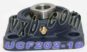 5/8 Bearing UCF202-10 + Square Flanged Cast Housing Mounted Bearings - VXB Ball Bearings