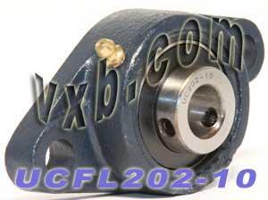 5/8 Bearing UCFL-202-10 + 2 Bolts Flanged Housing Mounted Bearings - VXB Ball Bearings