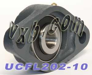 5/8 Bearing UCFL202-10 + 2 Bolts Flanged Housing Mounted Bearings - VXB Ball Bearings