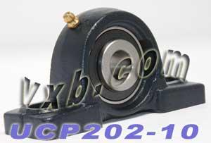 5/8 Bearing UCP202-10 + Pillow Block Cast Housing Mounted Bearings - VXB Ball Bearings