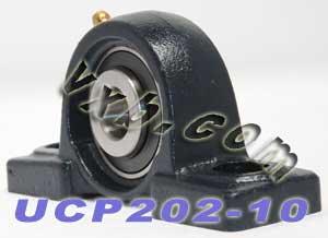 5/8 Bearing UCP202-10 + Pillow Block Cast Housing Mounted Bearings - VXB Ball Bearings