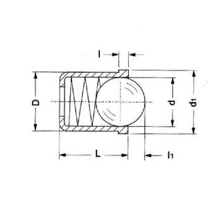 5mm Diameter x 6mm Long Stainless Steel Spring Ball Plunger - VXB Ball Bearings