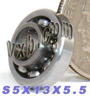 5x13x5.5 Open Bearing Stainless Steel with extended inner ring Bearings - VXB Ball Bearings