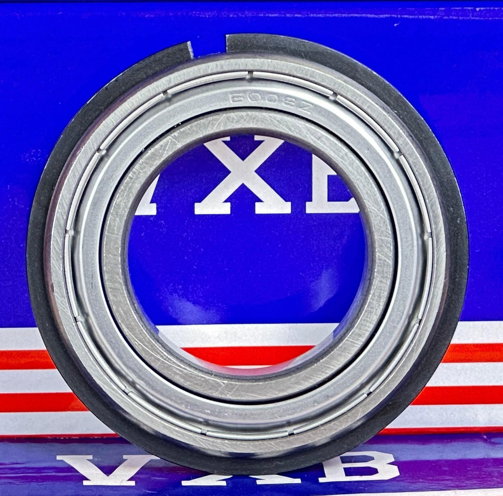 6008ZZNR Shielded Bearing with snap ring groove + a snap ring 40x68x15 - VXB Ball Bearings