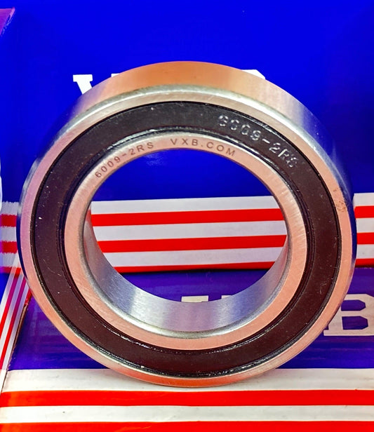 6009-2RS1 Radial Ball Bearing Double Sealed Bore Dia. 45mm OD 75mm Width 16mm - VXB Ball Bearings