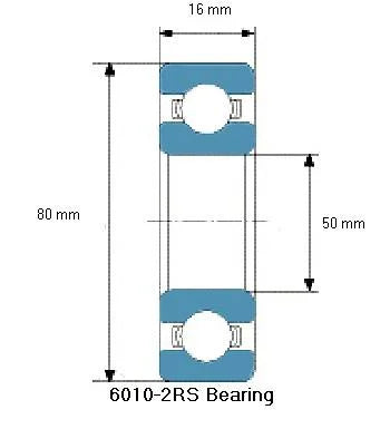 6010-2RS Bearing Deep Groove 6010-2RS - VXB Ball Bearings