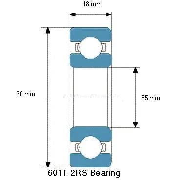 6011-2RS Bearing Deep Groove 6011-2RS - VXB Ball Bearings