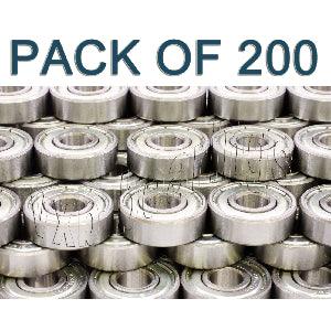 608-ZZ Skateboard Bearing, 8x22x7, Shielded (Pack of 200) - VXB Ball Bearings