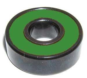 608B-2RS Fidget Hand Spinner Black Bearing with Bronze Cage and green Seals 8x22x7mm - VXB Ball Bearings