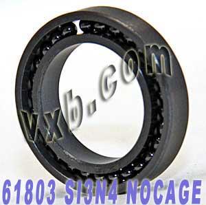 61803 Full Complement Ceramic Bearing 17x26x5 Si3N4 - VXB Ball Bearings