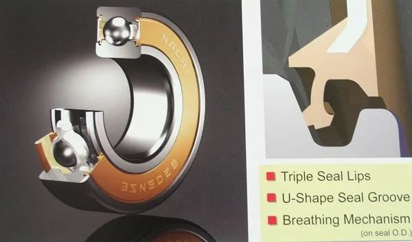 6200-2NSENR Nachi Bearing 10x30x9:Sealed:C3:Snap Ring:Japan - VXB Ball Bearings